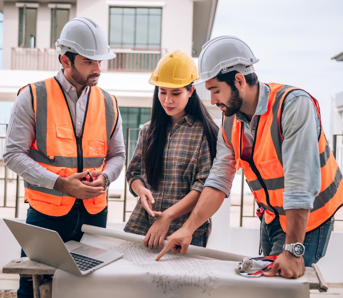 Home builder and remodeler contractor professional at work